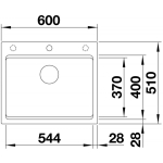 Blanco 525890 Etagon 6 廚房單昇盤 (黑色 Black)