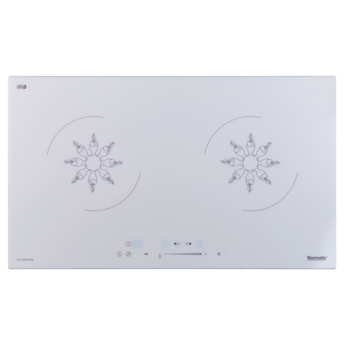 🆕最新型號🆕 Baumatic BHI222.5-HK 73厘米 4000W 白之戀人系列 嵌入式雙區電磁爐 (9段火力控制 + 法國 EuroKera 玻璃 + 過熱斷電) (白色)