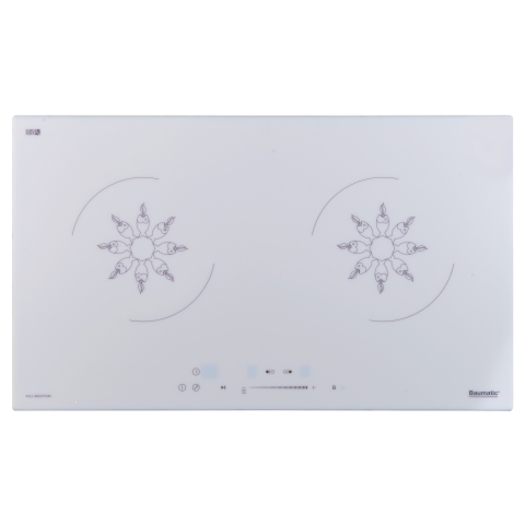 🆕最新型號🆕 Baumatic BHI222.5-HK 73厘米 4000W 白之戀人系列 嵌入式雙區電磁爐 (9段火力控制 + 法國 EuroKera 玻璃 + 過熱斷電) (白色)