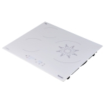 Baumatic BHI637.1 60厘米 6500W 白之戀人系列 嵌入式三區電磁爐 (斜邊設計防爆 + 德國SCHOTT玻璃 + 過熱斷電)