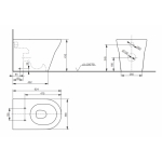 TOTO CW163Y 壁掛式座廁 (不包含風琴喉)