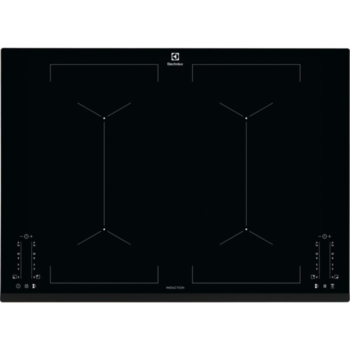 Electrolux 伊萊克斯 EIV744 70厘米 7350W 嵌入式四頭電磁爐 (滑動式火力控制 + Flexizone橋接設計)