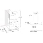 Whirlpool 惠而浦 WHSS90FLTCK 90厘米 779m³/h 煙囪式抽油煙機