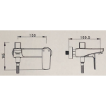 Well Bloom Italy 5008 黑叻色浴缸龍頭