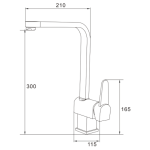 Well Bloom Italy 3006WL 不銹鋼拉絲星盆龍頭