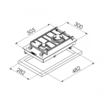 Gorenje 歌爾 GC321K-HK 30厘米 煤氣 嵌入式雙頭氣體爐 (三環火設計 + 鑄鐵爐架 + 全銅爐芯)