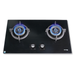 German Pool 德國寶 GP13-2-TG 75厘米 6000W 嵌入式煤氣雙頭煮食爐 (黑色)