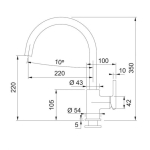 FRANKE CT9020G 黑色昇盆龍頭