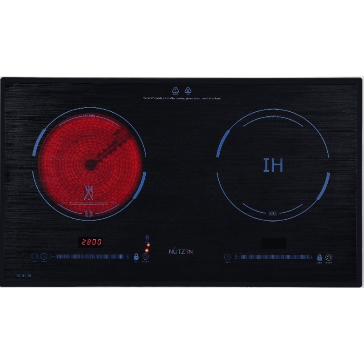Nutzen 樂斯 NCIH-28 70厘米 2800W+2600W 嵌入觸控式雙頭電磁電陶爐