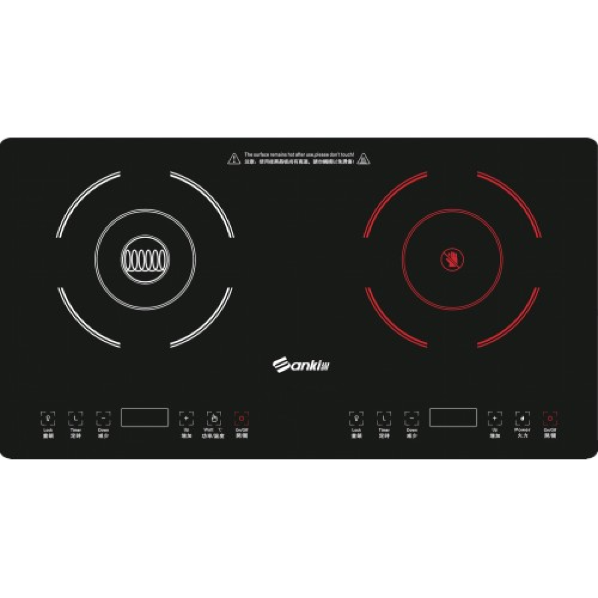 Sanki 日本山崎 SK-C12800 72厘米 嵌入式雙頭電磁電陶爐 Sanki 日本山崎 SK-C12800 72厘米 嵌入式雙頭電磁電陶爐