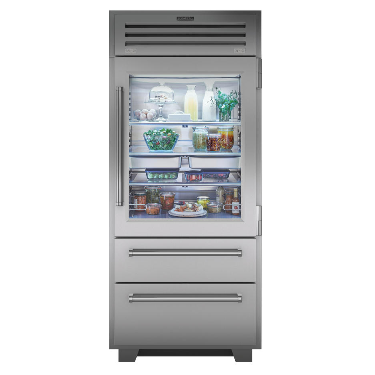 Sub-Zero ICBPRO3650G 606公升 嵌入式不銹鋼玻璃門雪櫃