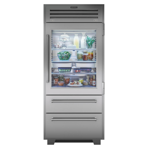 Sub-Zero ICBPRO3650G 606公升 嵌入式不銹鋼玻璃門雪櫃