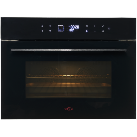 Baumatic BCS496BGL 45厘米 56公升 嵌入式蒸焗爐 (全港首創 雙風扇設計) 可上下獨自調溫度