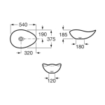 Roca A327A13000 Ohtake 檯上洗手盆