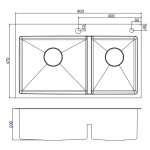 Kohler K-21918T-2FD-NA Malleco 31" 下崁式廚房雙鋅盆