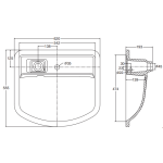 Kohler K-21916T-1-0 Family Care 台下式浴室洗手盆