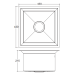Kohler K-3883T-F-NA Poise 17" 下崁式廚房鋅盆