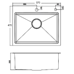 Kohler K-21920T-2FD-NA Malleco 22" 下崁式廚房鋅盆