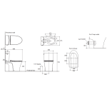 Kohler K-23627H-0 Veil™ 分體式自由咀座廁 (不包含風琴喉)