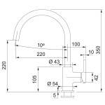 Franke PT9020G 昇盆龍頭 (瑪瑙色)