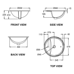 Rigel LU4083 檯下洗手盆