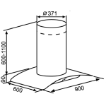 Kuzzo 德國德信 ZEUS9288IR 90厘米 1080m³/h 煙囪式抽油煙機
