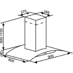 Kuzzo 德國德信 LEICHT9388IR 90厘米 1080m³/h 煙囪式抽油煙機