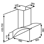 Kuzzo 德國德信 SKY978S 90厘米 1080m³/h 煙囪式抽油煙機