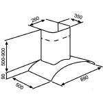 Kuzzo 德國德信 DOMER938 90厘米 1080m³/h 煙囪式抽油煙機