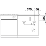 Blanco 523152 Subline 430/270-U 花崗岩面 昇盤 (炭石灰色 Rock Grey)