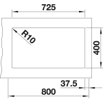 Blanco 523152 Subline 430/270-U 花崗岩面 昇盤 (炭石灰色 Rock Grey)