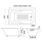Bellini Italy ZYA916 鑄鐵浴缸
