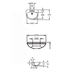 Bellini IM11076C 掛牆式洗臉盆連柱