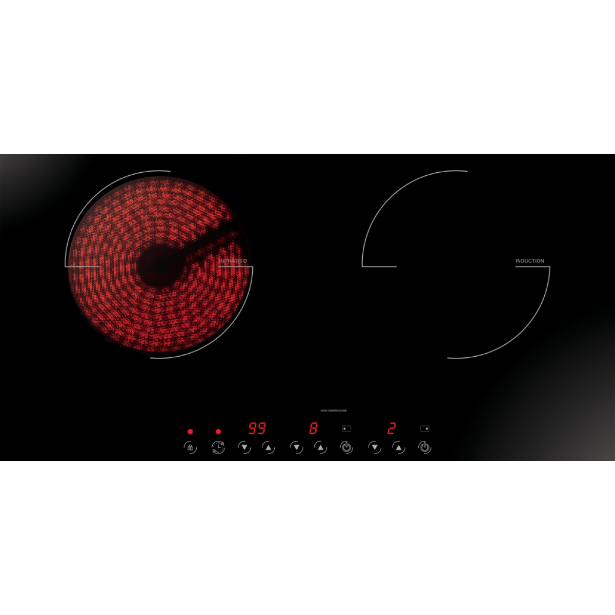 Garwoods 英國樂思 EC-2022 59厘米 2合1 嵌入式電磁及電陶爐