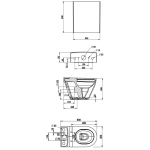 Bellini AB4089 Rimless 特短自由咀座廁 (不包含風琴喉)
