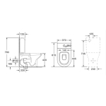 Bellini AB4084 Rimless 特短自由咀座廁 (不包含風琴喉)