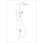 Well Bloom Italy 64B1PB 黑色龍頭雨淋套裝