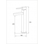 Well Bloom Italy 300WL2 不銹鋼拉絲龍頭套裝