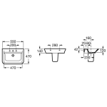 Roca A327475000 The Gap 掛牆洗手盆