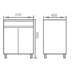 Richford RUS-3301-GY 不銹鋼櫃洗水盆 (灰色)