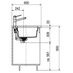 Franke KNG110-37-SG Kubus 2 花崗岩 檯底式單昇盆 (石灰色)
