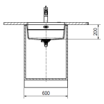 Franke KNG110-52-PW Kubus 2 花崗岩 檯底式單昇盆 (極地白色)