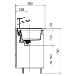 Franke KNG110-52-PW Kubus 2 花崗岩 檯底式單昇盆 (極地白色)