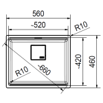 Franke KNG110-52-SG Kubus 2 花崗岩 檯底式單昇盆 (石灰色)