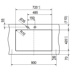 Franke KNG120-PW Kubus 2 花崗岩 檯底式雙昇盆 (極地白色)