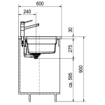 Franke KNG120-SG Kubus 2 花崗岩 檯底式雙昇盆 (岩灰色)
