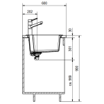 Franke UBG610-56-SG Urban 花崗岩 檯面單昇盆 (岩灰色)