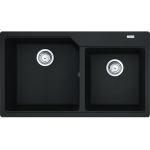 Franke UBG620-86-OX Urban 花崗岩 檯面雙昇盆 (瑪瑙黑色)