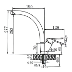 Walrus WR-503506-CP S4 企身單控廚盆龍頭 (鍍鉻色)