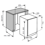 Baumatic BDWI452 45厘米 9套標準餐具 嵌入式洗碗碟機 (半量洗 + 49dB靜音設計 + 耗水量僅9升)